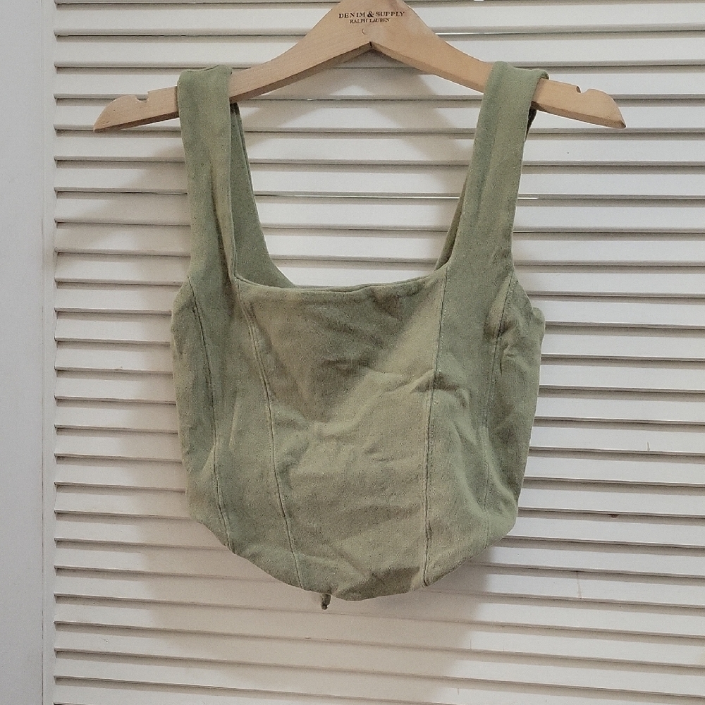 Green Sleeveless Women's Top